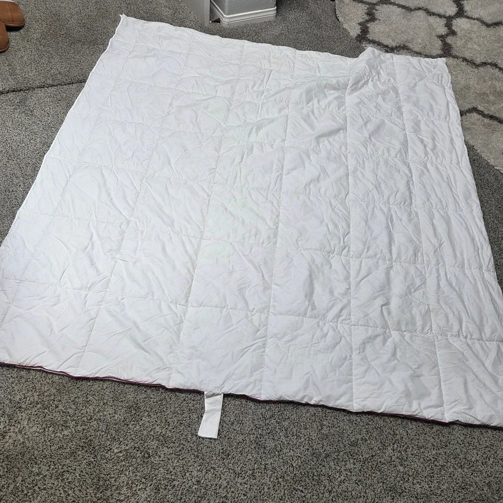 Royal Velvet Down Alternative Comforter White Full Queen Cotton 86x86 Piped Edge